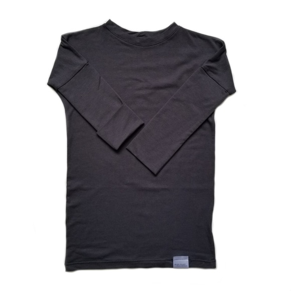 Kid’s Stuff / Trucs d’enfants Grow With Me Shirt Dark Grey 6-18m Like New - Picture 1 of 5